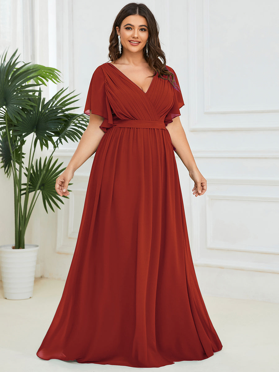 Stacey Modest Maxi in Vermilion