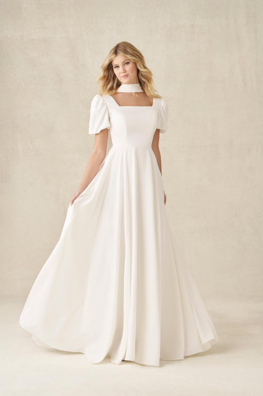 M781 Modest Wedding Dress Ivory size 10 M781 Modest Wedding Dress Ivory size 10