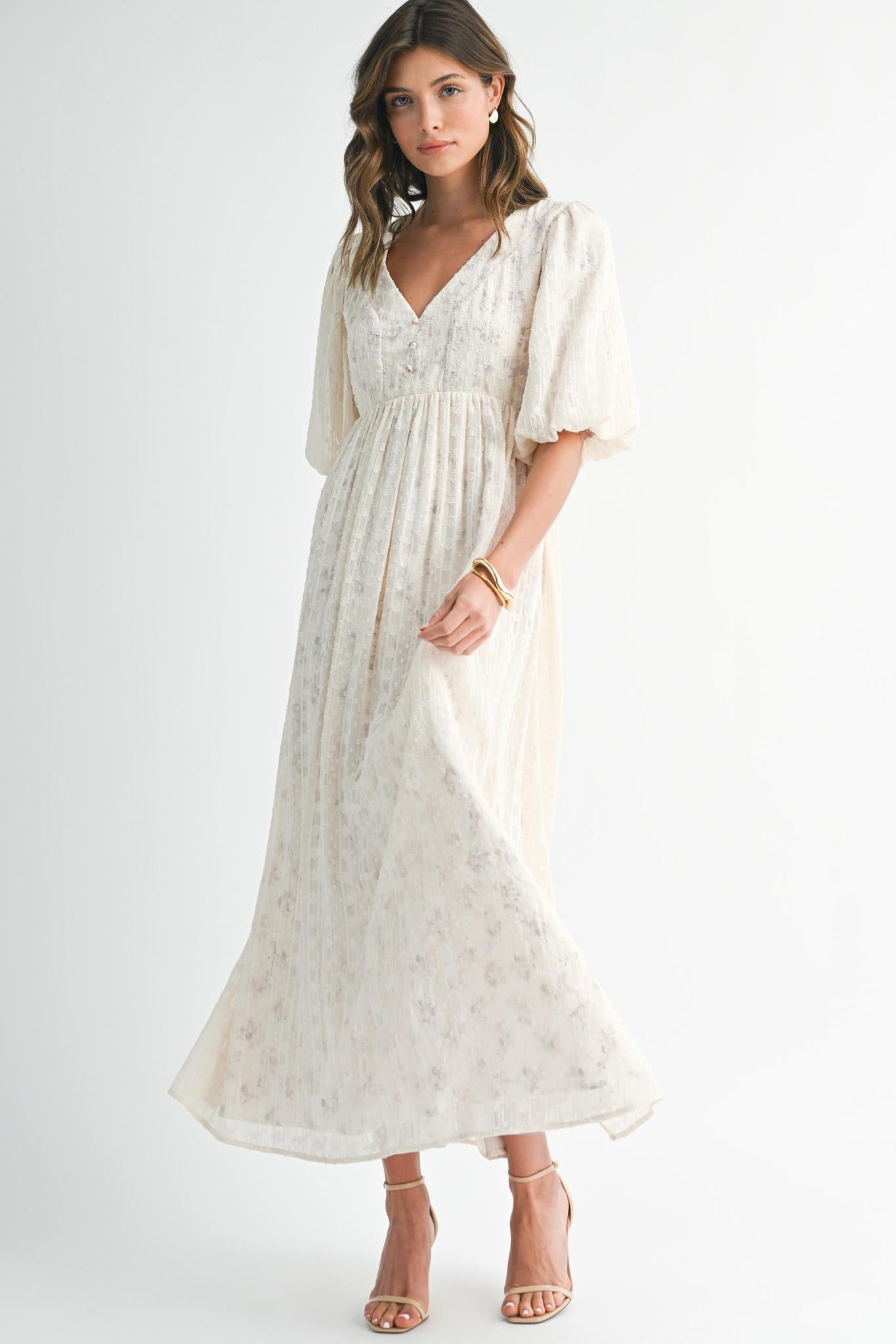 Cynthia Modest Midi in Cream