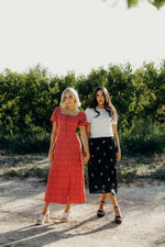 Jamie Modest Midi in Berry Crush