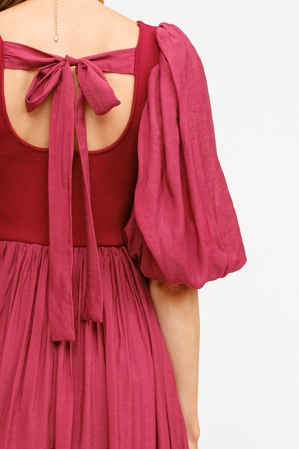 Jaden Modest Midi in Burgundy