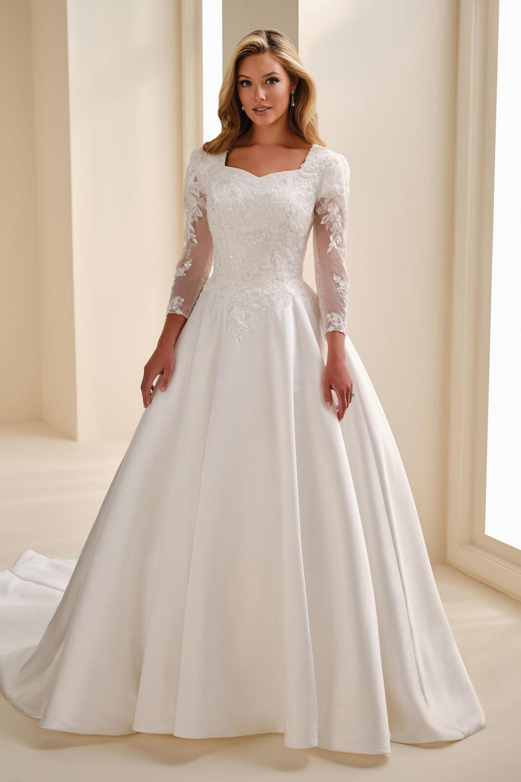 MOD343 Modest Wedding Dress