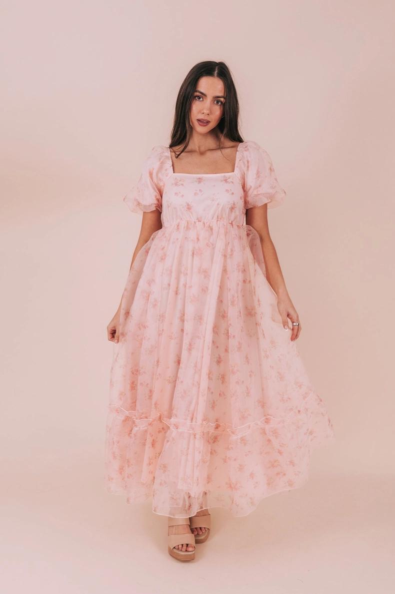 Hadley Modest Maxi in Pink A Boo