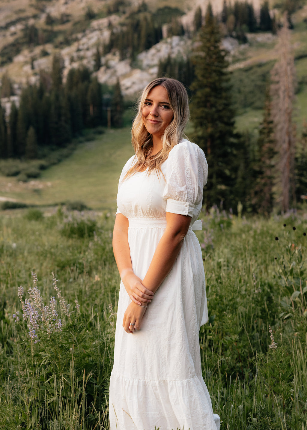 Lexi Modest Maxi in Off White Medium