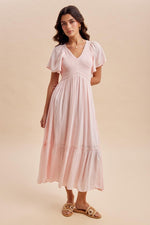 Eleanor Modest Dress in Pale Pink