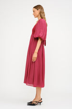 Jaden Modest Midi in Burgundy