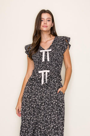 Clementine Modest Midi in Black/Ivory