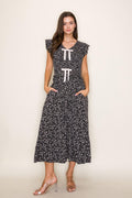 Clementine Modest Midi in Black/Ivory