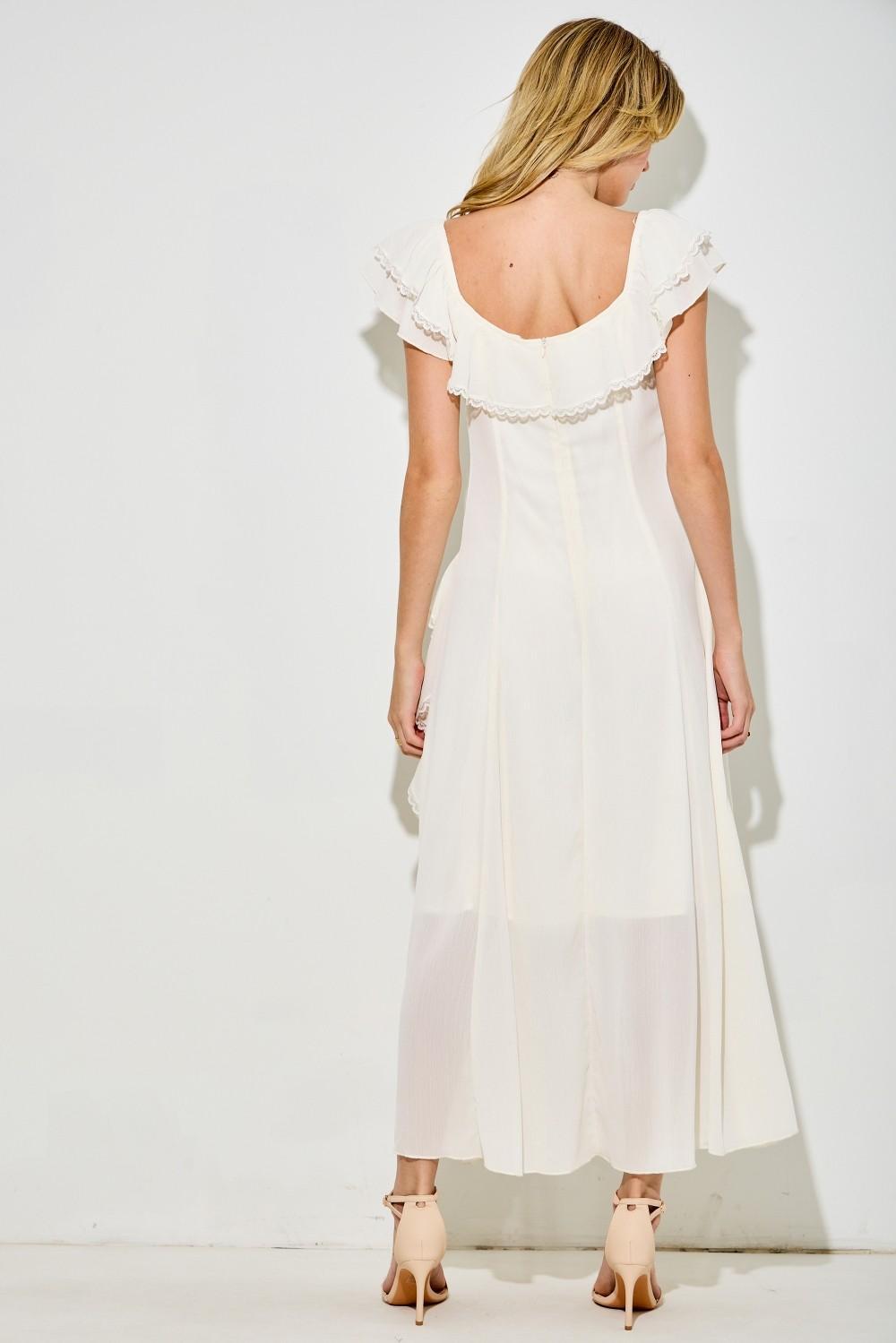 Rozina Maxi Dress in Cream Medium