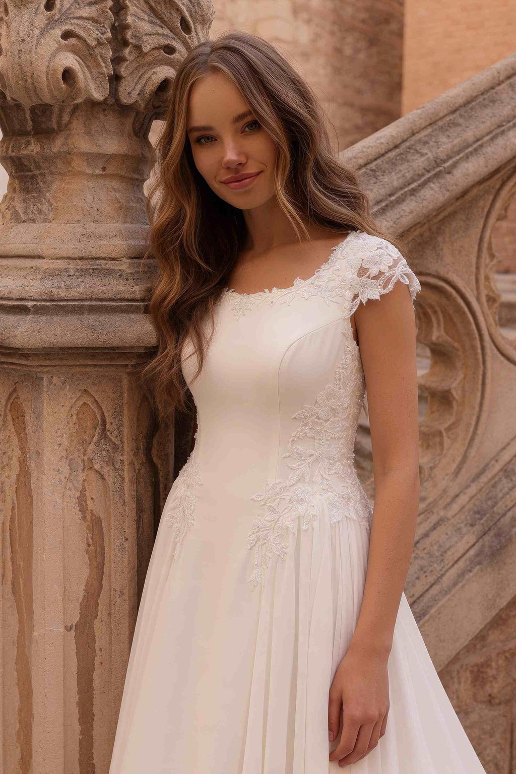 8435 Modest Wedding Dress