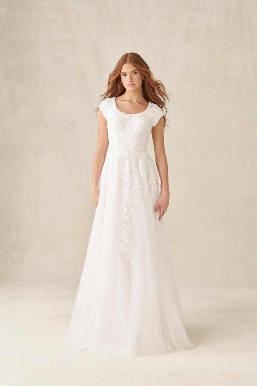 M782NC Modest Wedding Dress