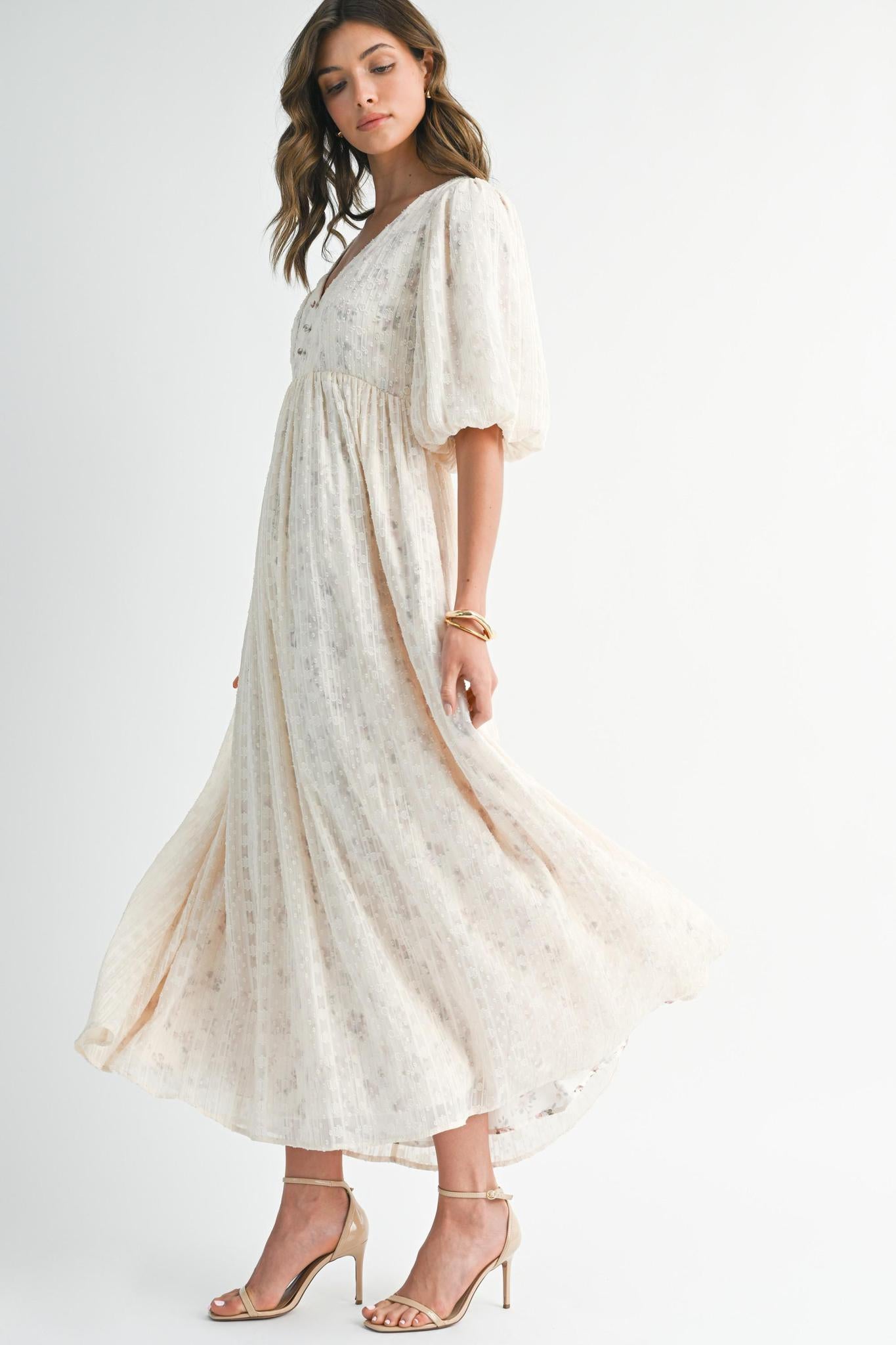 Cynthia Modest Midi in Cream