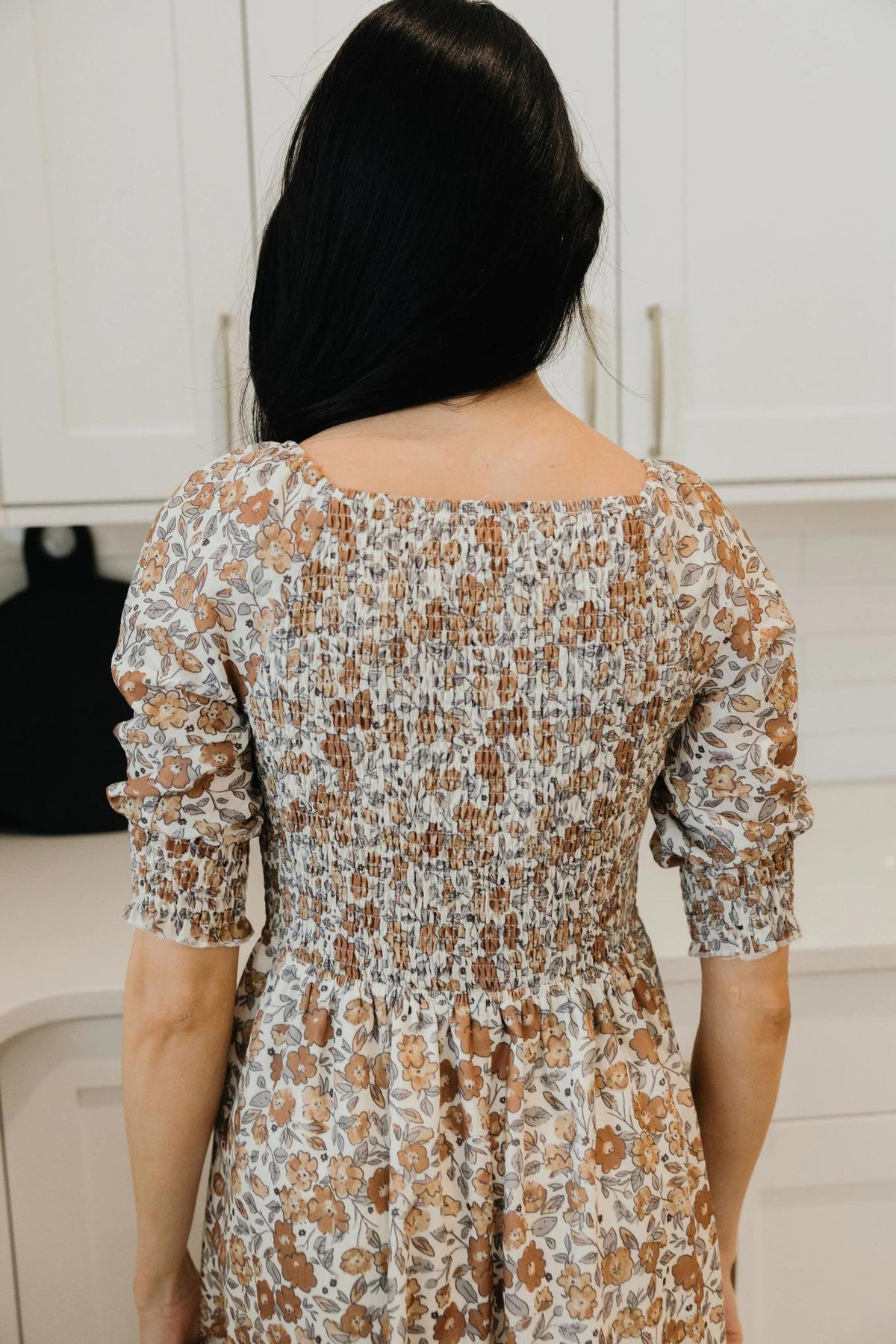 Pepper Modest Midi in Toffee Blossom