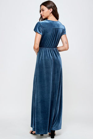 Christa Modest Maxi in Teal Blue