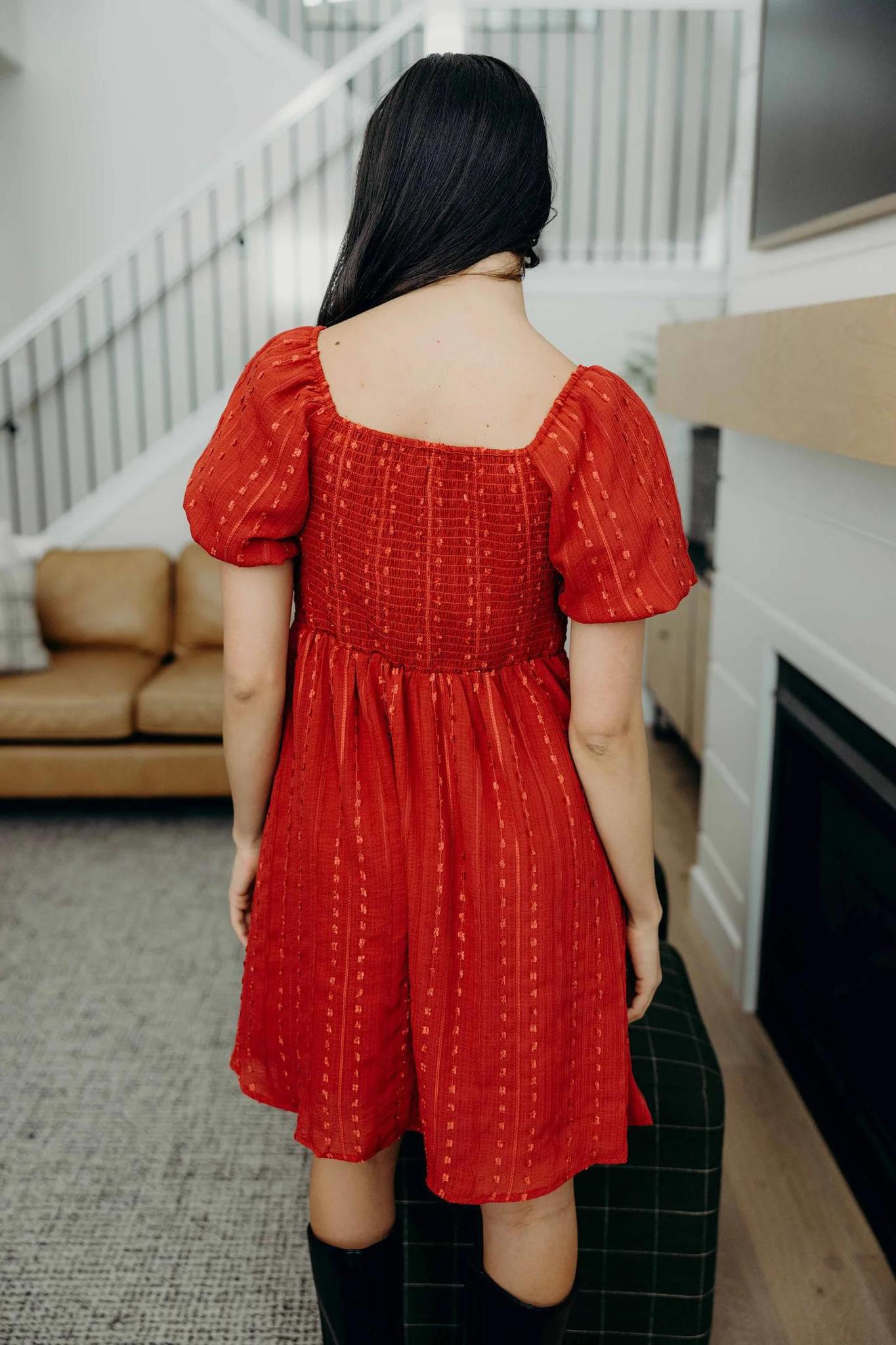Saylor Modest Dress in Berrywood