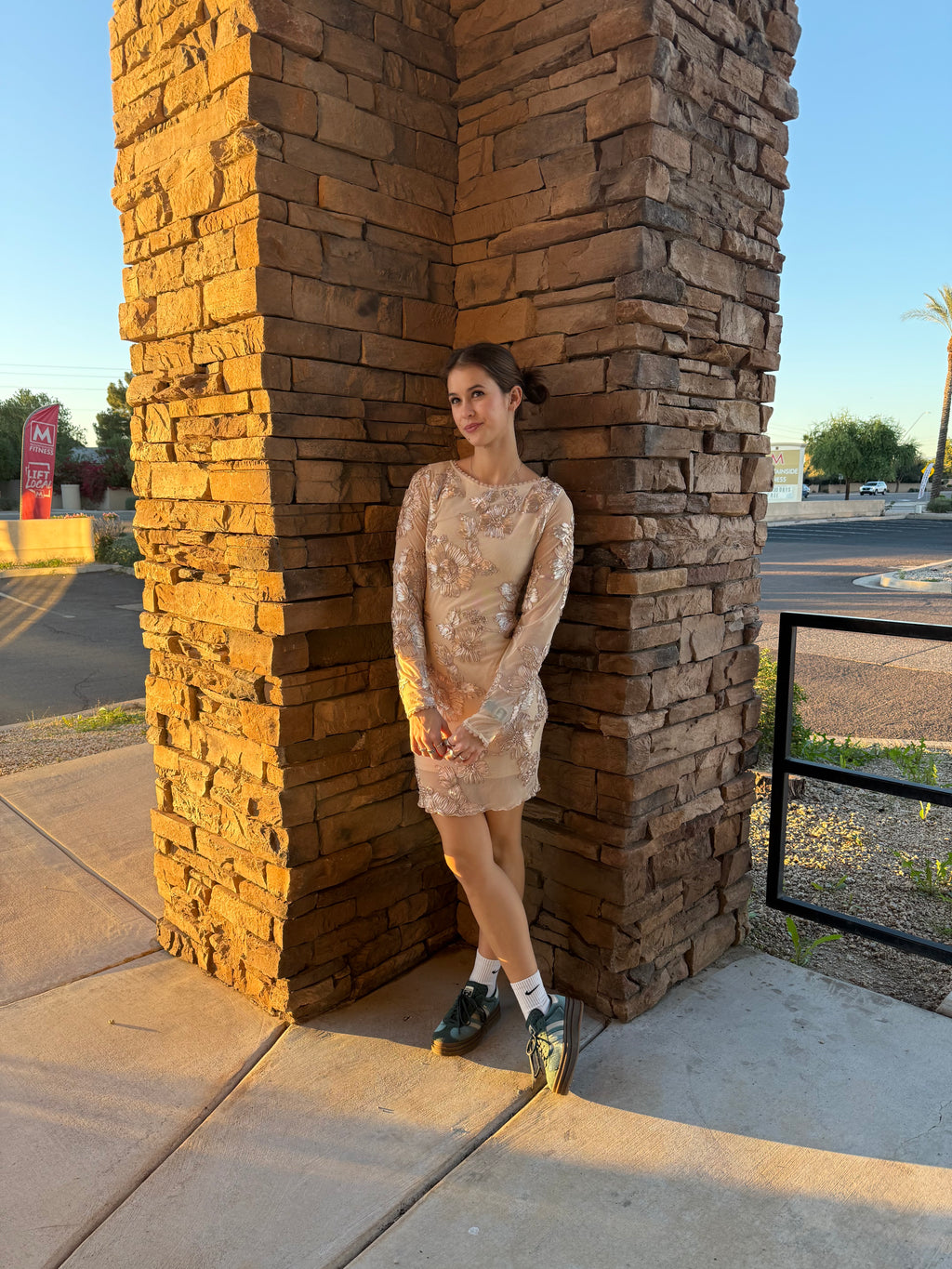 Evangeline Modest Mini in Champagne