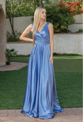 Skylar Modest Maxi in Dusty Blue