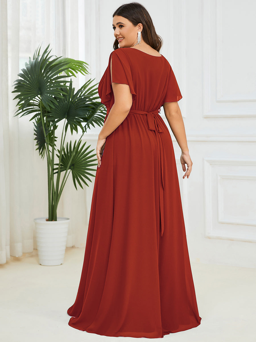 Stacey Modest Maxi in Vermilion