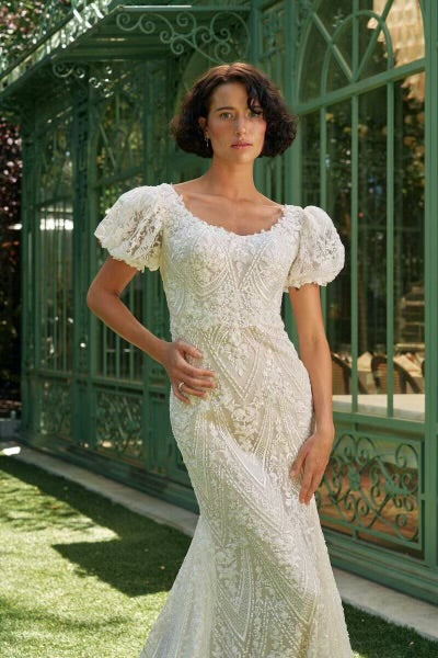 Paris Modest Wedding Dress 4 / Ivory