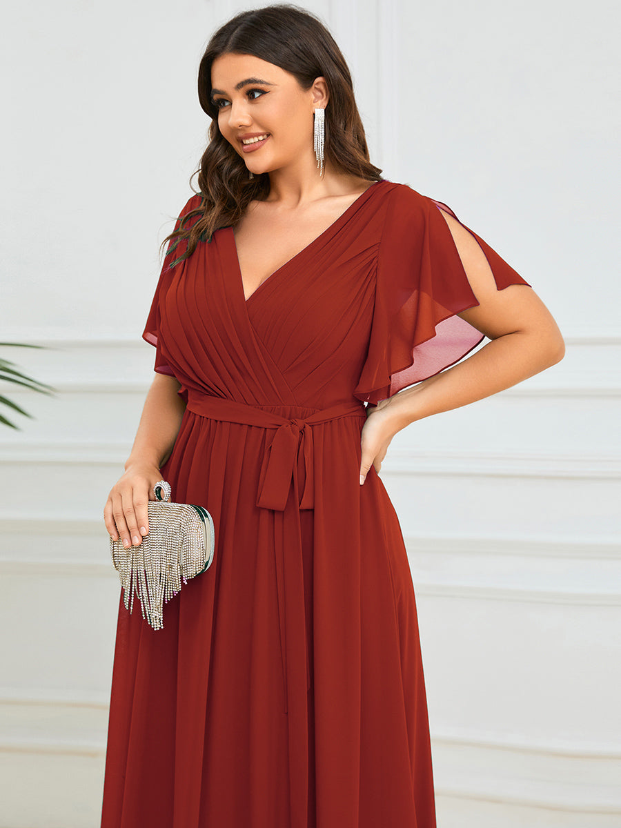 Stacey Modest Maxi in Vermilion