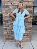 Twyla Modest Midi in Light Blue