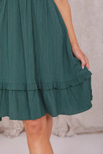 Lennon Modest Dress in Alpine Green