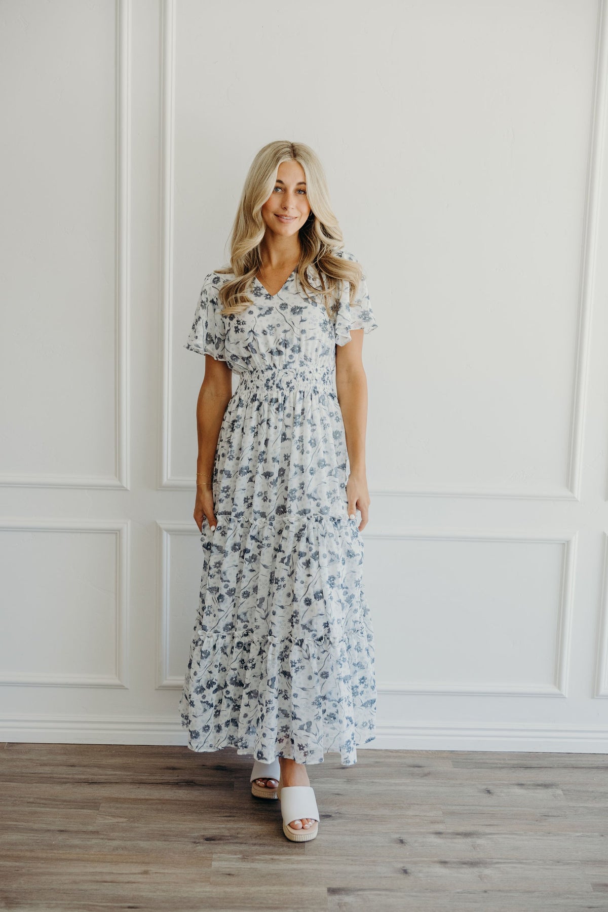 eden maxi dress in Blue Washed Denim XS Illusion” vs. “Unlined” Wedding Calf Width/Height:Medium Extra Slim highstockau white stripe