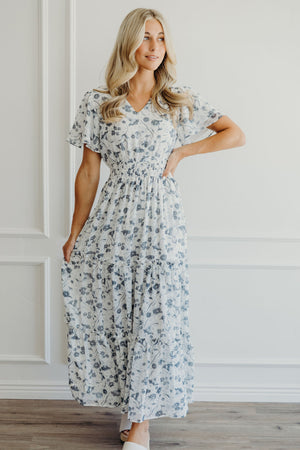 Eden Modest Maxi in Blue Washed Denim