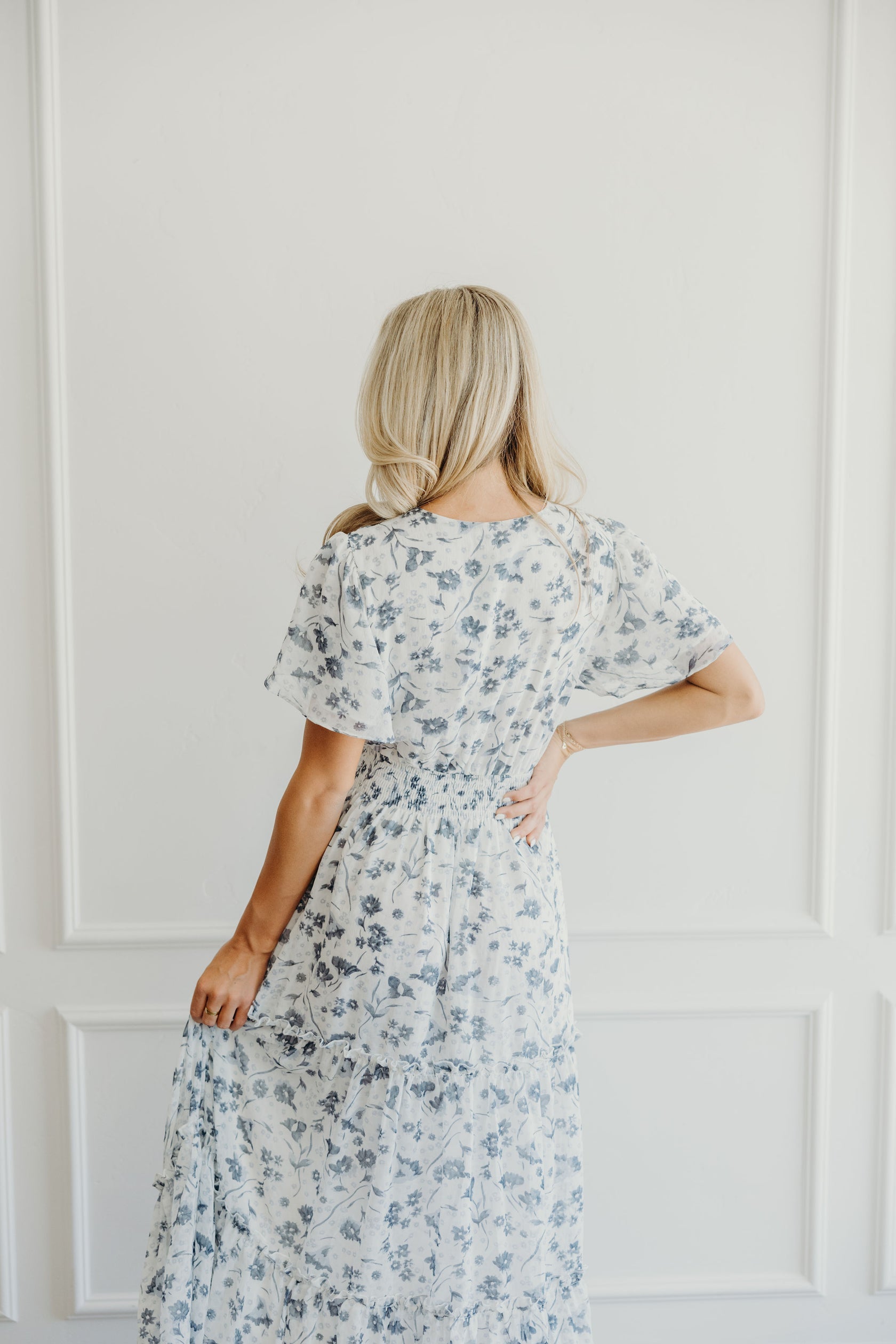 Eden Modest Maxi in Blue Washed Denim