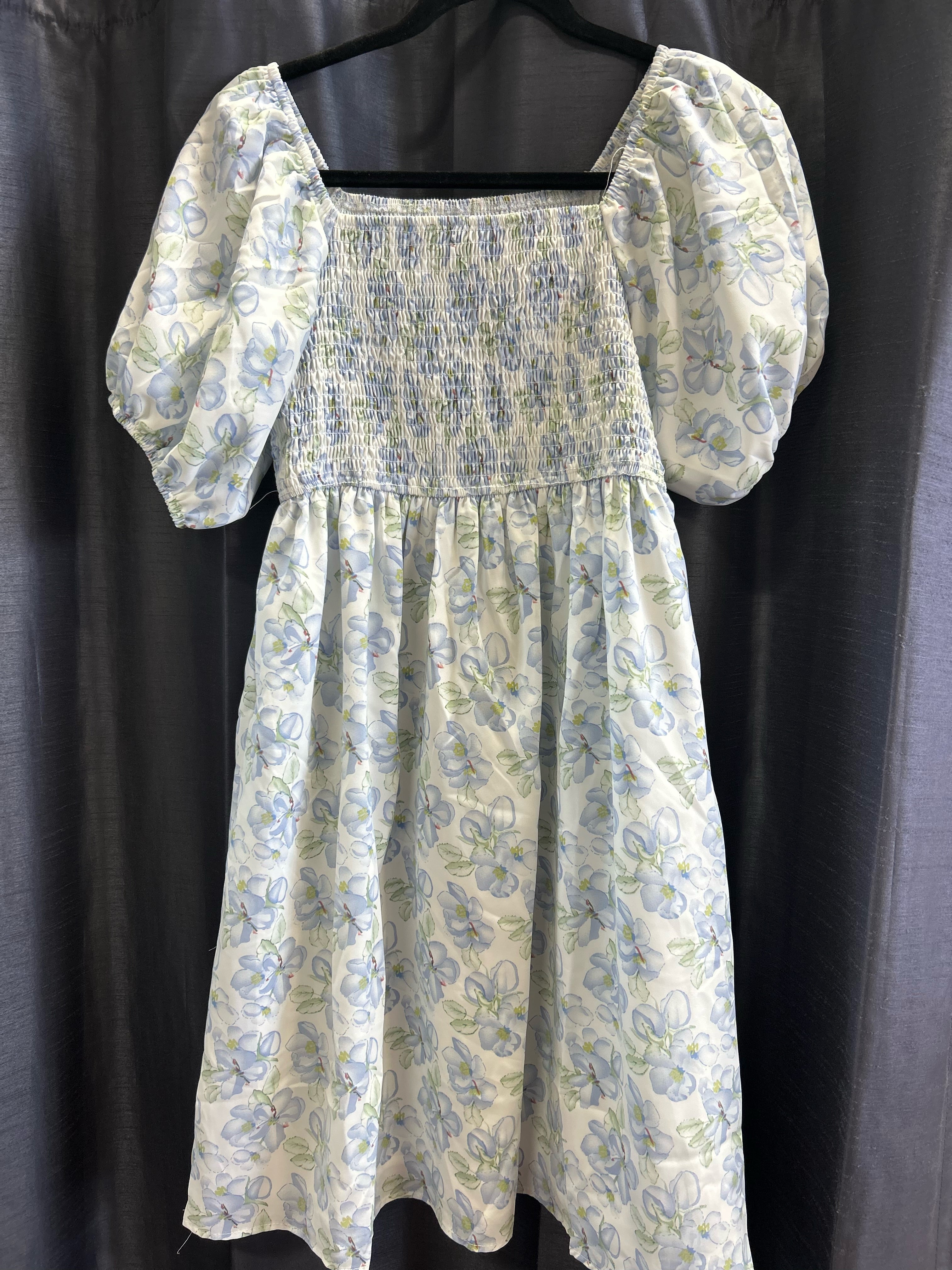Kimberly Modest Dress in Bluejay