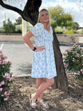 Kimberly Modest Dress in Bluejay