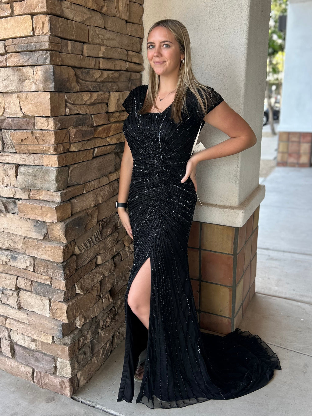 PS329XM Modest Prom Dress