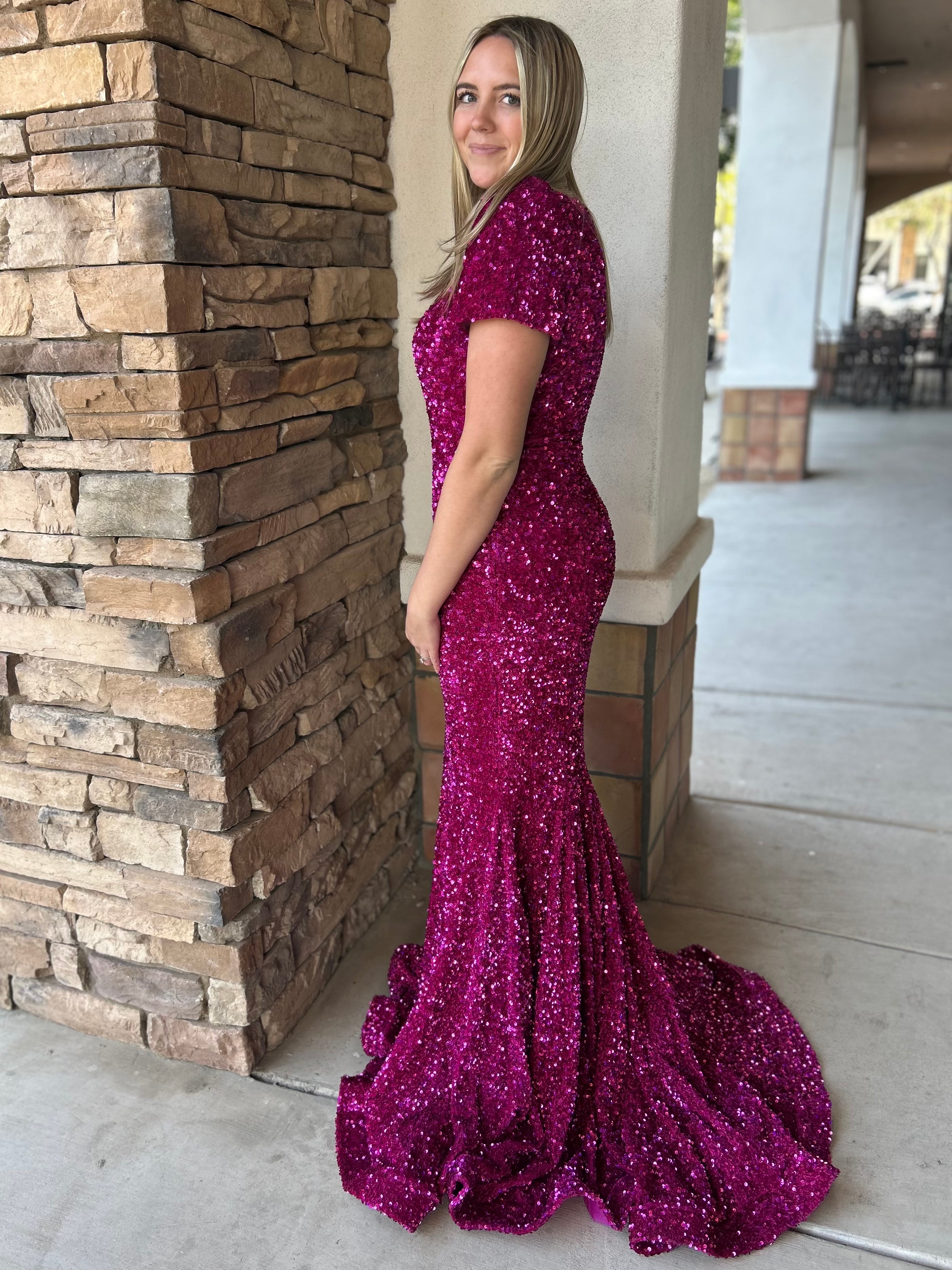 PS21208M Modest Prom Dress
