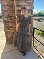 Malia Modest Midi in Ink Black