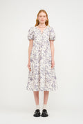 Scotty Floral Midi in Navy
