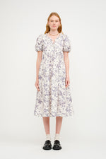Scotty Floral Midi in Navy