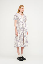 Scotty Floral Midi in Navy