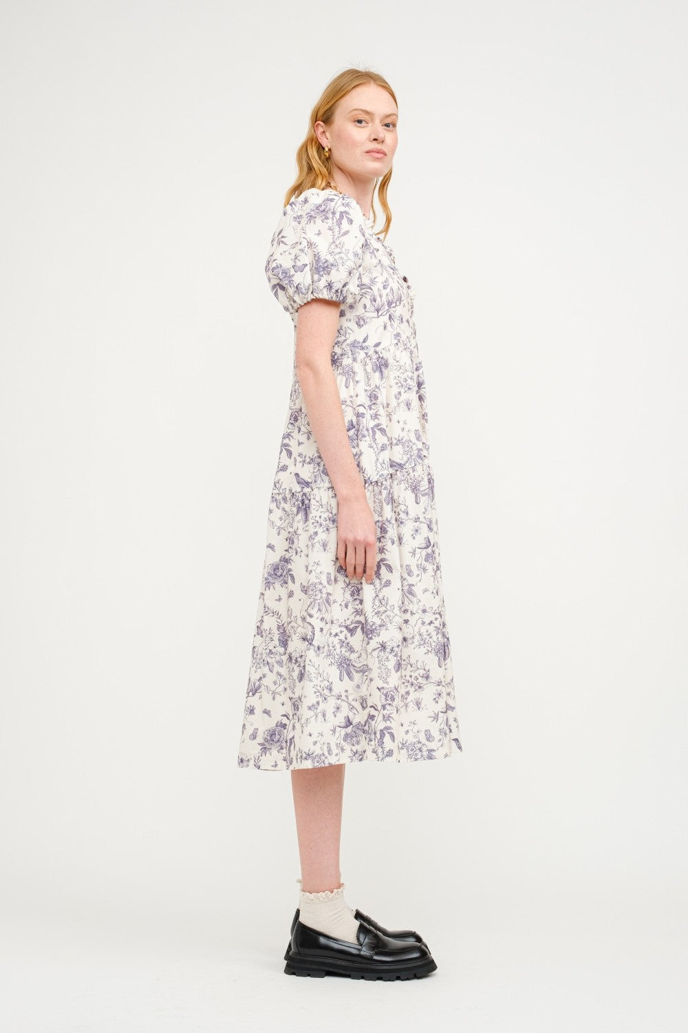 Scotty Floral Midi in Navy