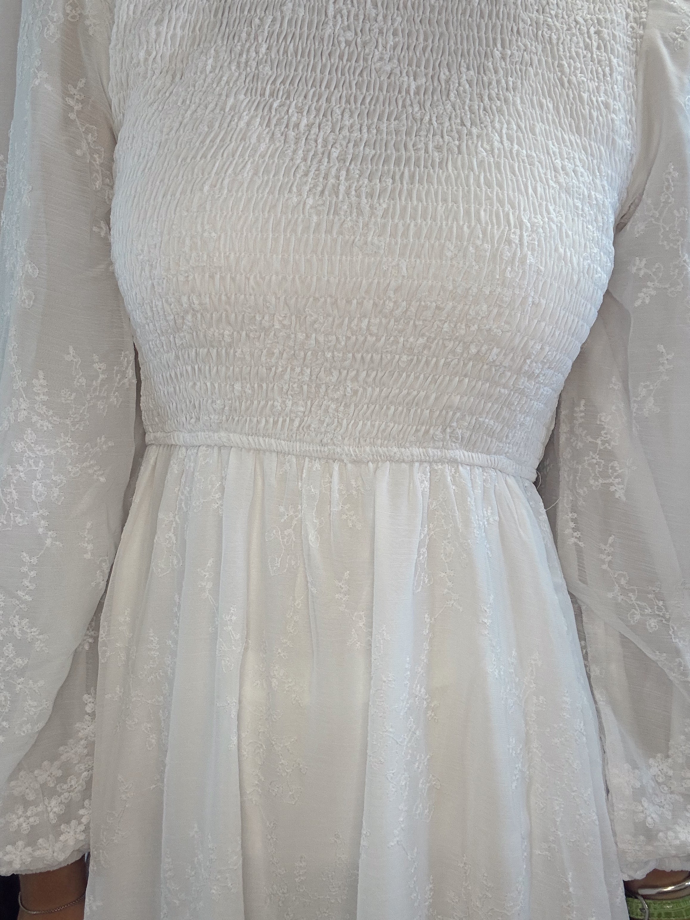 Desiree Modest Temple Dress in White