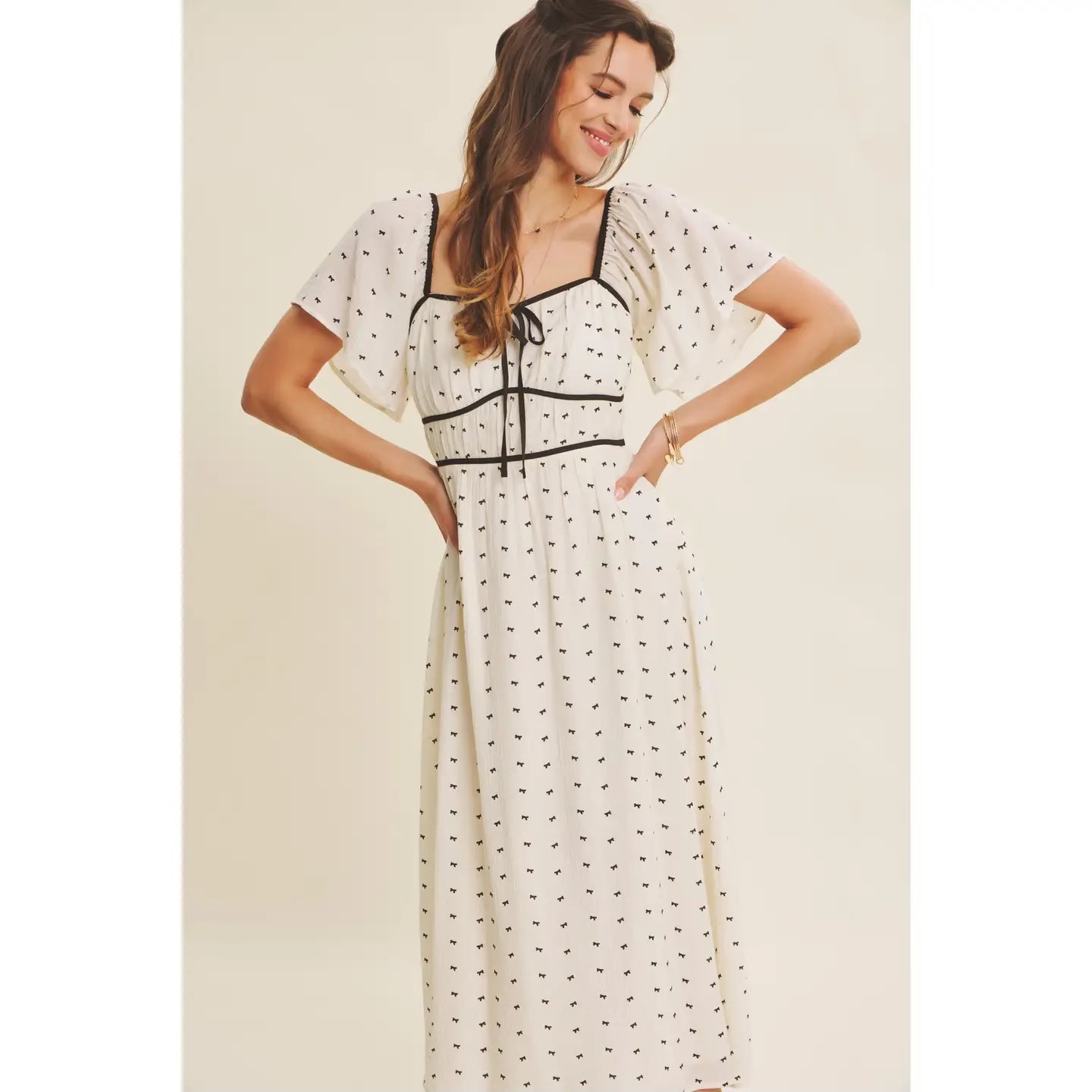 Misty Modest Dress in Cream