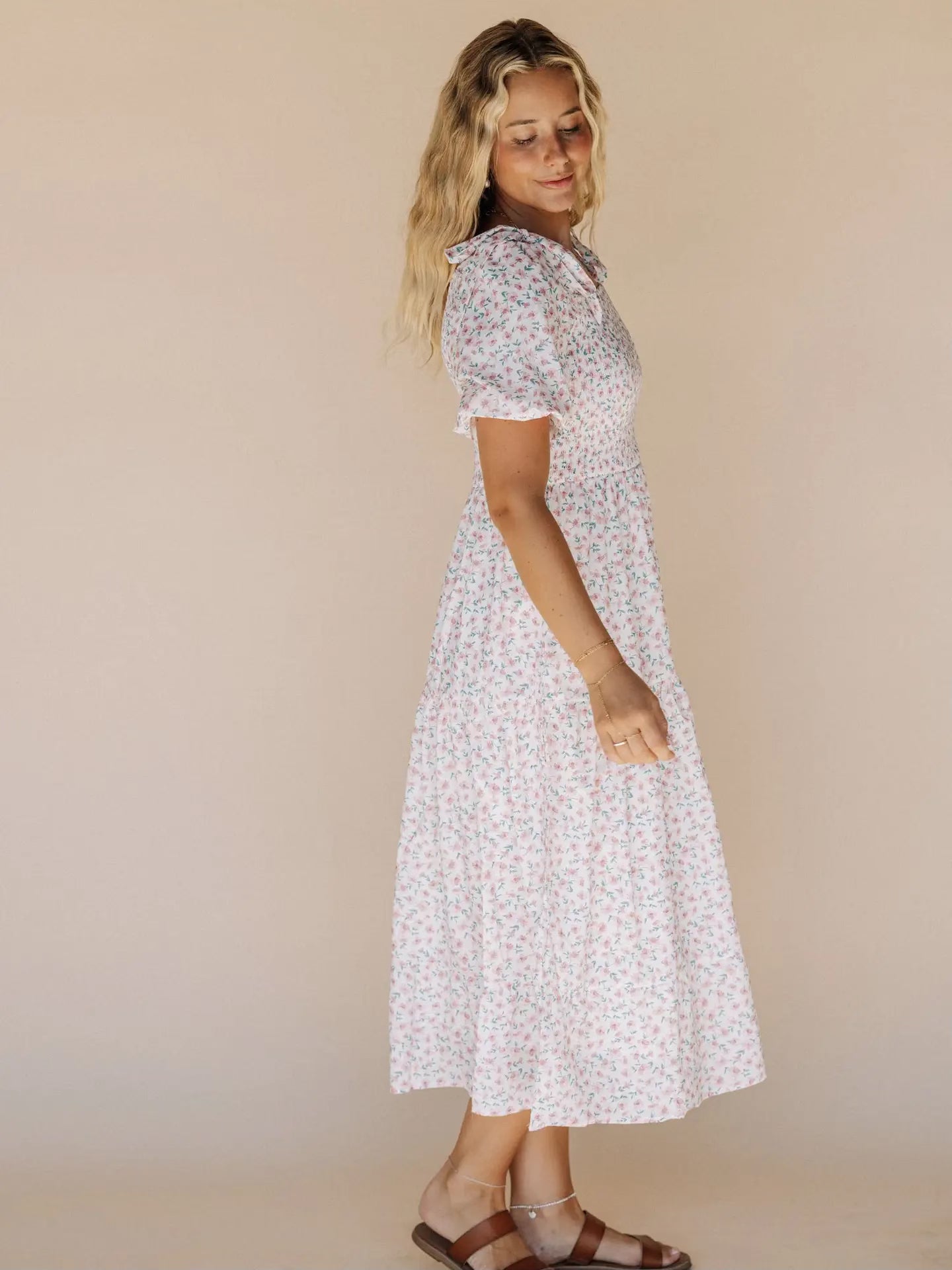 Cherry Modest Midi in Ivory