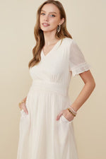 Tammy Modest Midi in Ivory