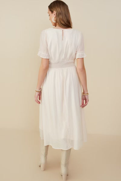 Tammy Modest Midi in Ivory