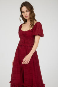 Danielle Modest Mini in Deep Red