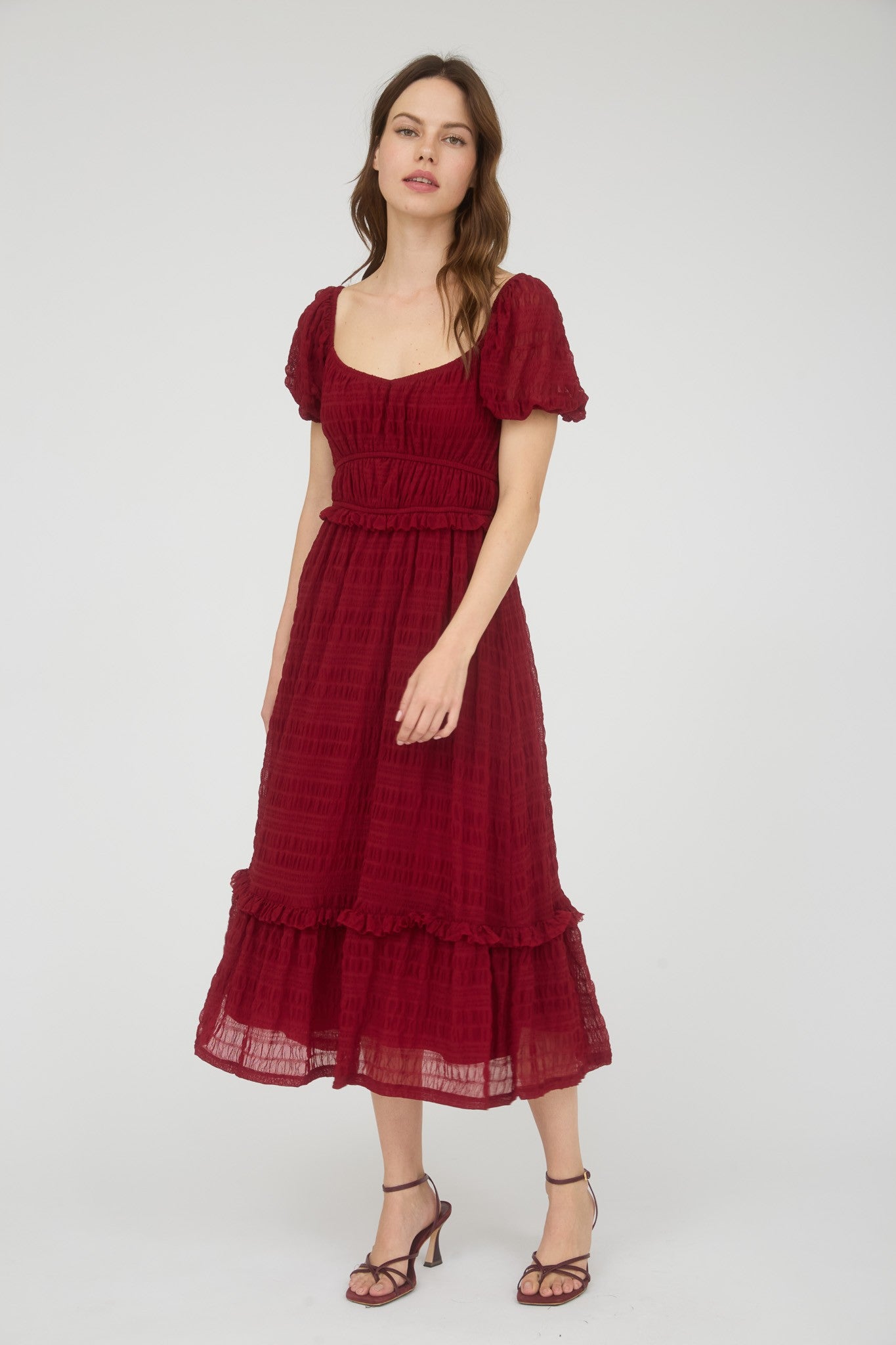 Danielle Modest Mini in Deep Red