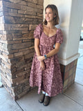 Billie Modest Midi in Dusty Mauve