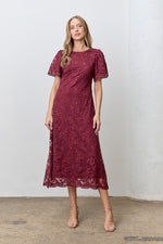 Cambria Modest Midi in Burgundy