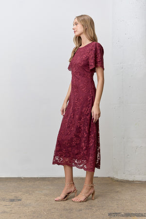 Cambria Modest Midi in Burgundy