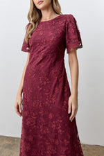 Cambria Modest Midi in Burgundy