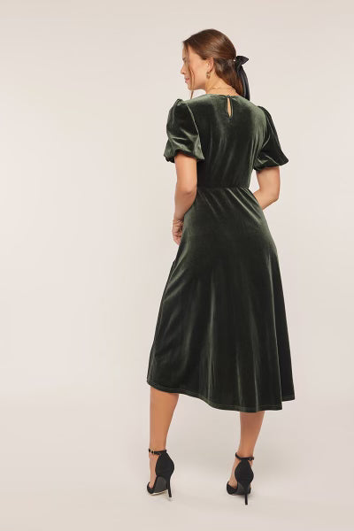 Reba Modest Midi in DeepOlive